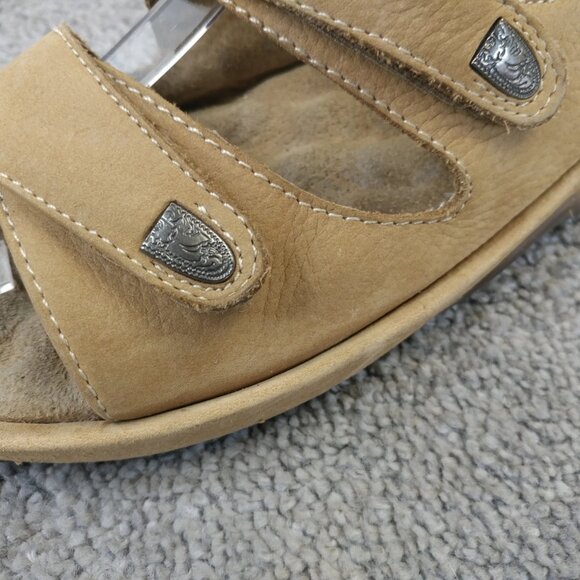 SoftWalk Bolivia Sandals Womens Size 8.5 W Shoes Adjustable Slip On Brown - Picture 3 of 10